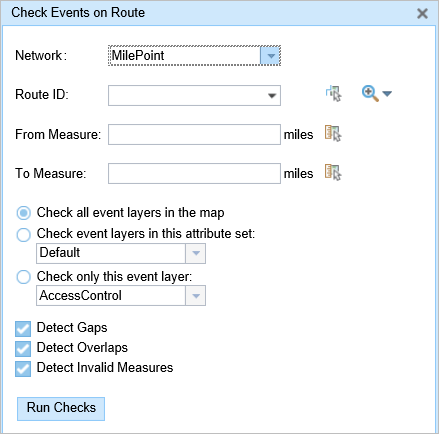 Check Events on Route widget Check Events on Route widget