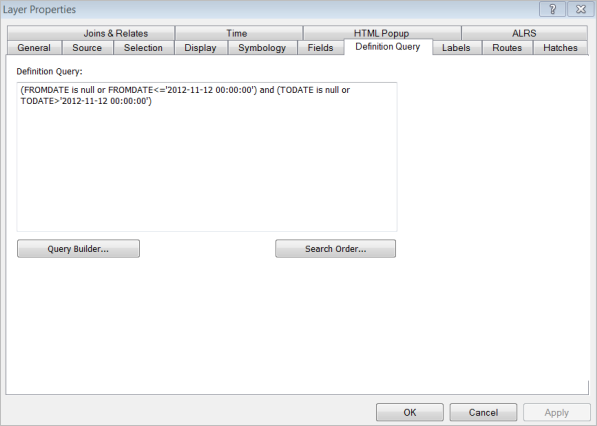 Definition Query for TVD Definition Query for TVD